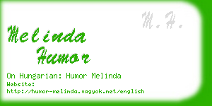 melinda humor business card